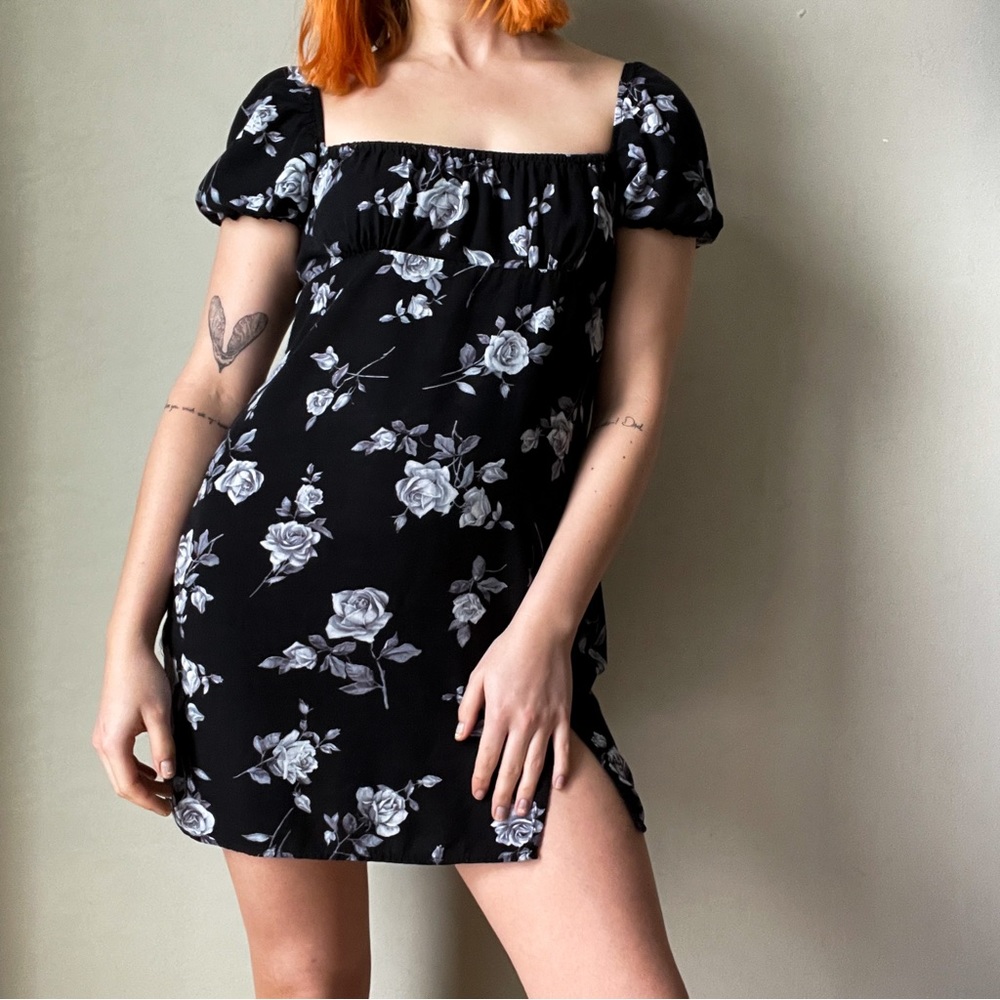Dolls Kill Motel Black Lonma Mini Dress